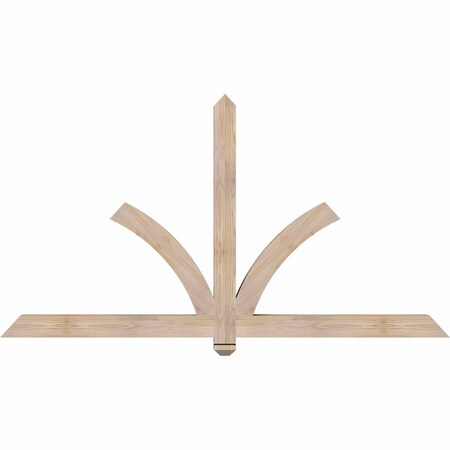 Ekena Millwork Redmond Smooth Timber Gable Bracket, Douglas Fir, 72"W x 39"H x 3 1/2"D x 3 1/2"F, 13/12 Pitch GBW072X39X0404RED00SDF